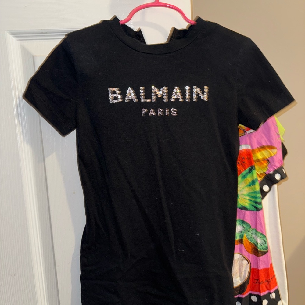 Balmain Kids Black T-Shirt/Dress